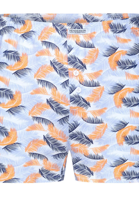 Pánské boxerky 560 1442-MAXI ŠEDO-ORANŽOVÁ 4XL