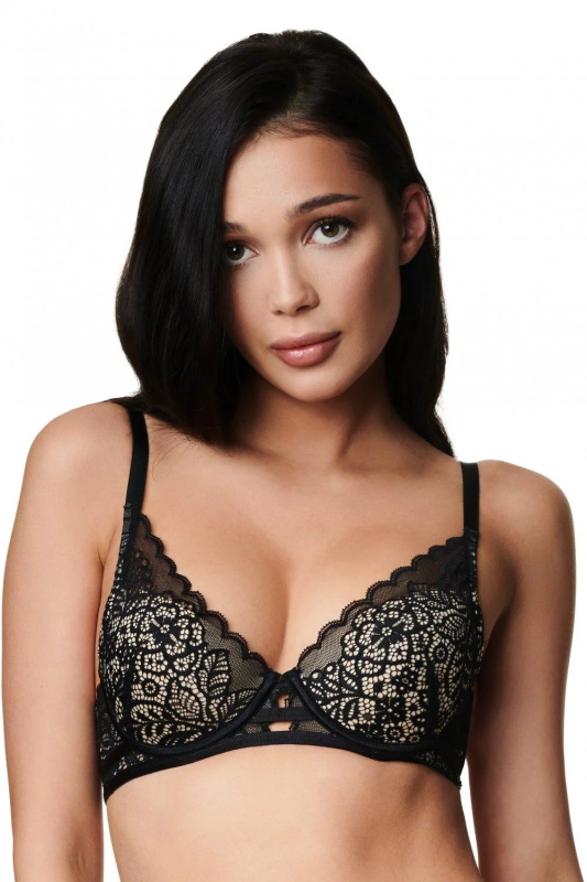 Dámská podprsenka 37369 Hint black - HENDERSON černá 75/A