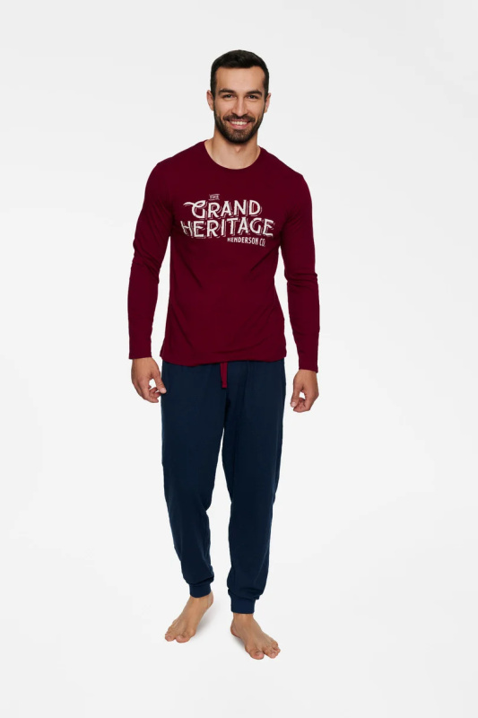 Pánské pyžamo BRAND 40021 AW22 Červená XXL