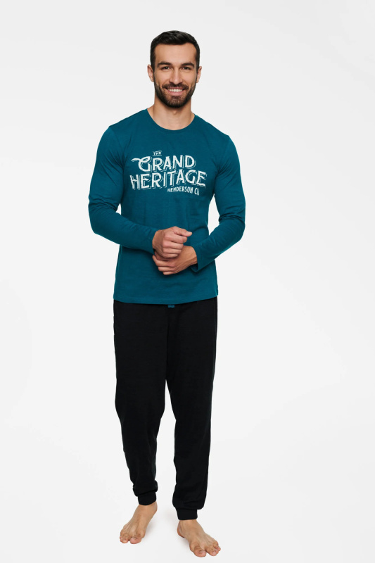 Pyžamo Brand 40021-69X Dark Turquoise-Black - Henderson M