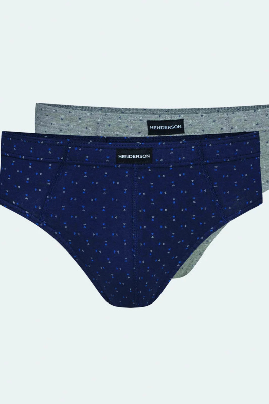 Pánské slipy 2P CLASSIC 1440-MAXI tmavě modrošedá 4XL