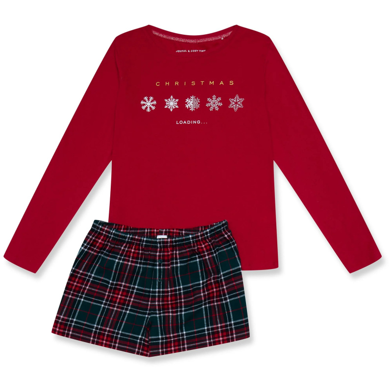 Dámské pyžamo Feli 41898-33X Červená - Henderson Ladies XXL