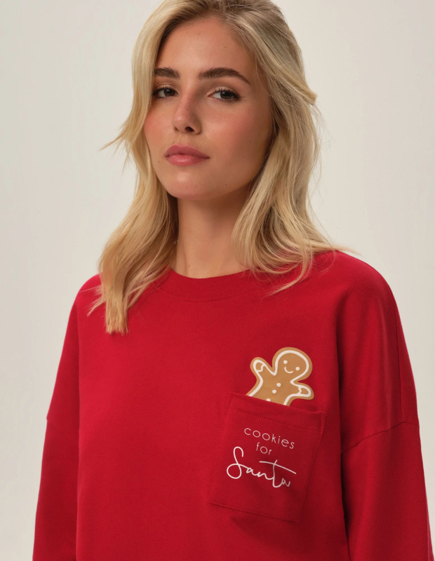 Dámské pyžamo Fawn 41900-33X Červená - Henderson Ladies XXL