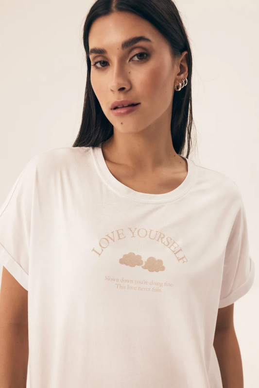 DÁMSKÉ PYŽAMO 42646 NUBES SS25 ECRU-PIASK XL