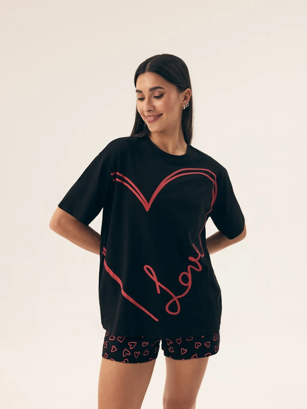 Henderson Dámské pyžamo 42655 Necesito kr/r S-2XL černá XXL