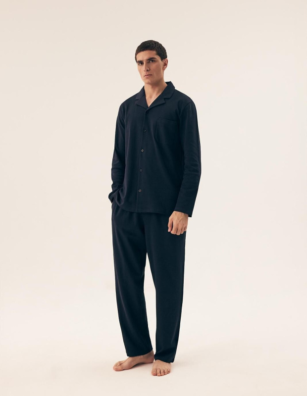 Pyžamo Henderson 43036 Mos long/r M-3XL pruhované námořnictvo M