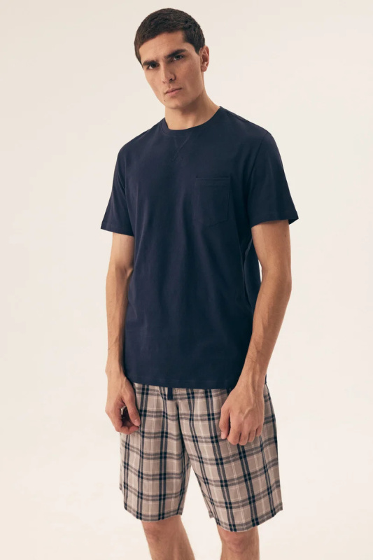 PÁNSKÉ PYŽAMO DEXTER 42617 SS25 tmavě modrá XL