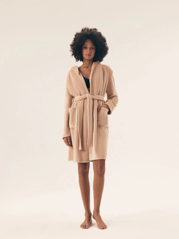 Dámský župan 42877 Brid beige - HENDERSON béžová S