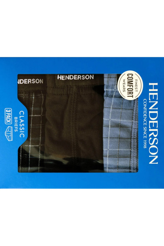 Pánské slipy CLASSIC 3P 1446 černo-modrá XL