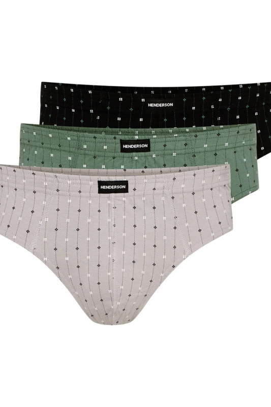 Pánské slipy CLASSIC 3P 1446 OLIWKA-BLACK XL