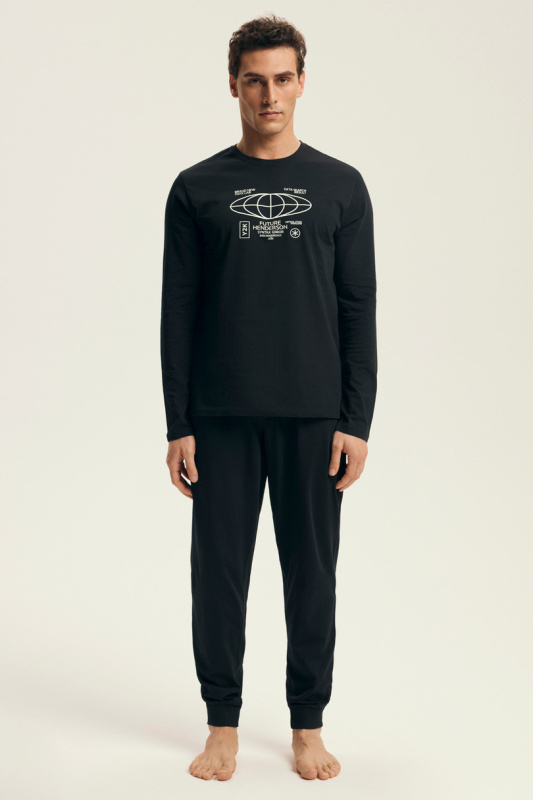 PÁNSKÉ PYŽAMO LOGER 43469 AW25 černá 3XL