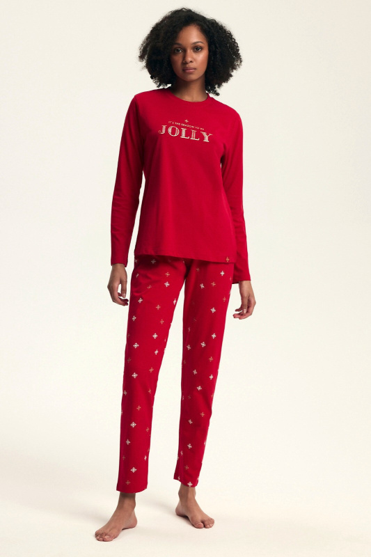 Henderson Dámské pyžamo 43718 Dotie délka/r S-2XL červená XL