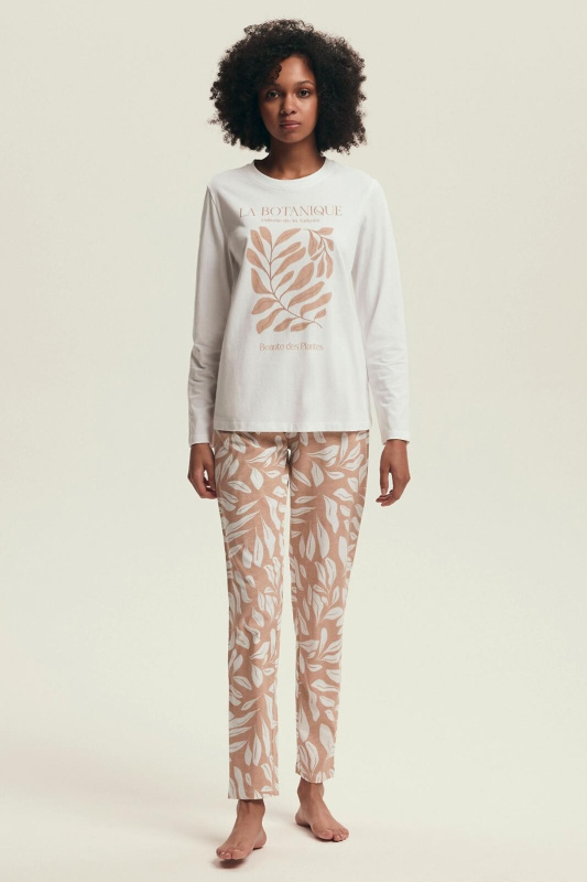 Henderson Dámské pyžamo 43689 Dextra délka/r S-3XL krém L