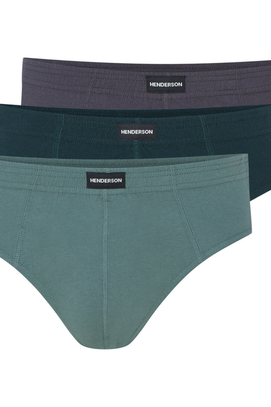 KALHOTKY CLASSIC 3P 1446 K669 AW 25 ZELENO-GRAFITOVÝ XXL