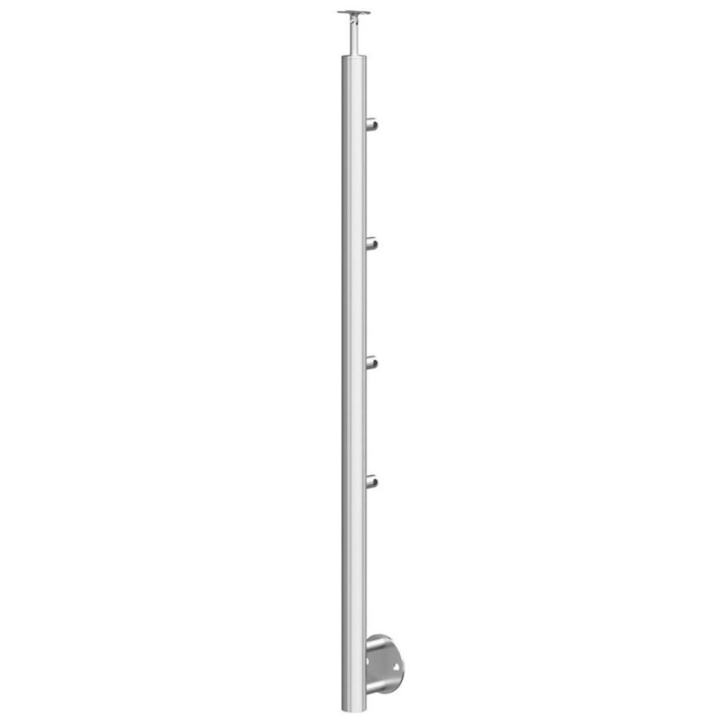 Sloupek atlanta 1170mm bočné uchytenie 304 4 priechodky