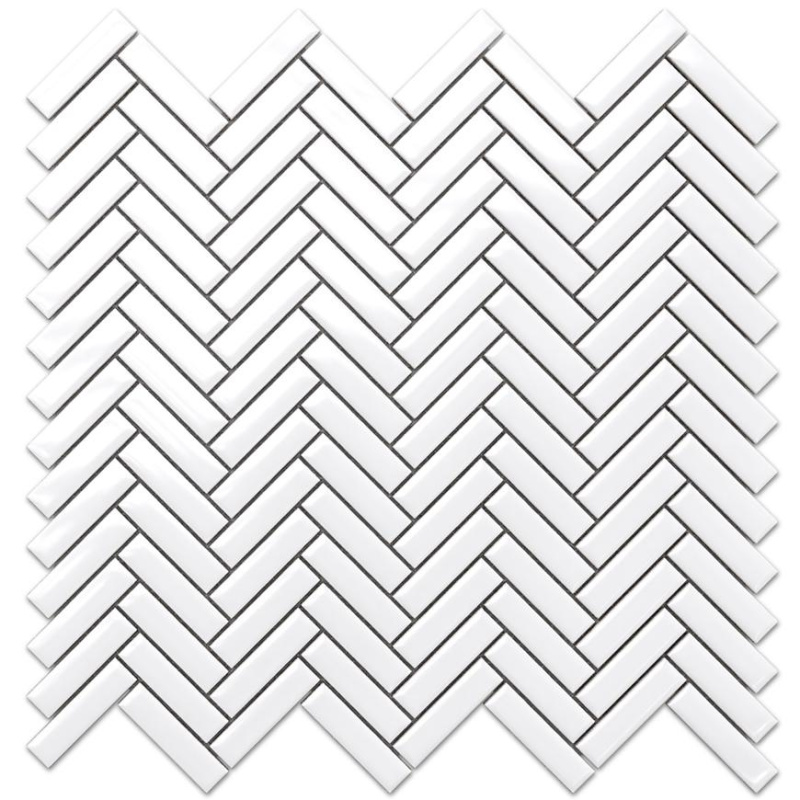Mozaika Mini Chevron White Gloss 27/28