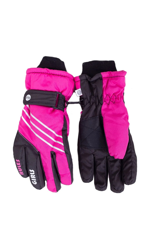 Lyžařské rukavice YOCLUB REN-0244G fuchsie 16 cm