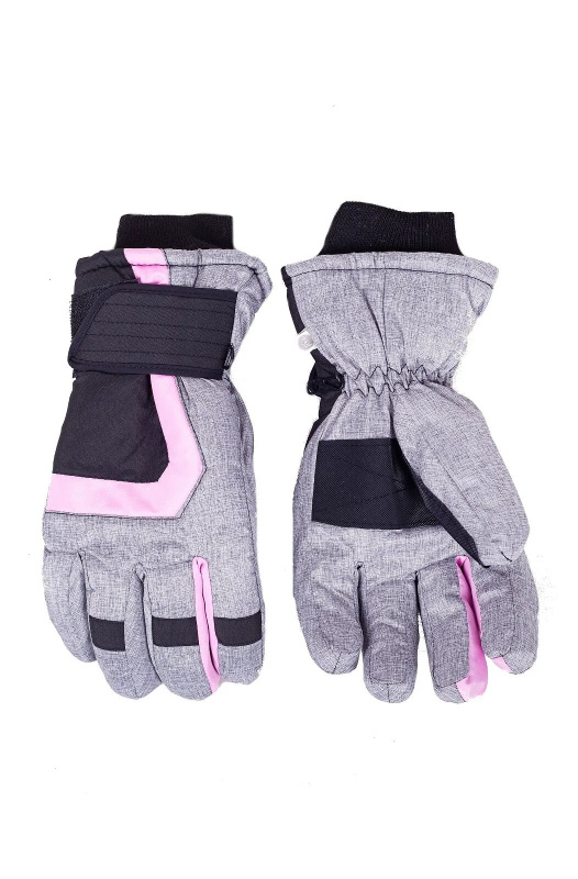 Lyžařské rukavice YOCLUB REN-0261K šedá 20 cm