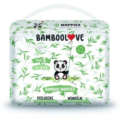 Bamboolove Pleny jednorázové bambus vel. S 3 - 8 kg 25 ks