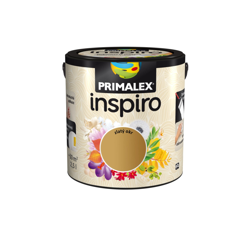 Primalex Barevný vnitřní malířský nátěr Inspiro zlatý okr 2,5 l