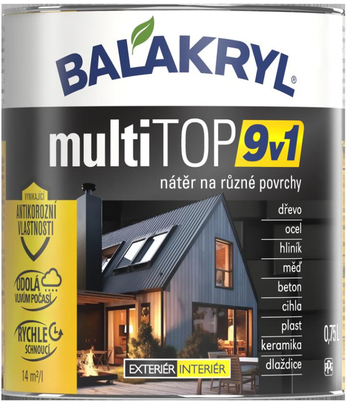 Balakryl Multitop 9V1 RAL7016 0,75l