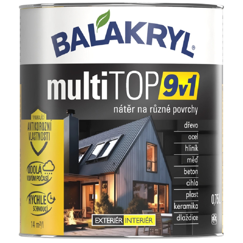 Balakryl Multitop 9V1 RAL7016 0,75l