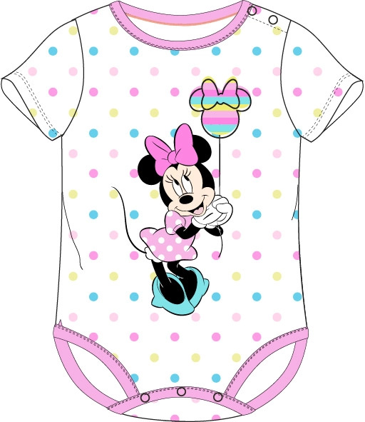 Disney Minnie Mouse dětské body 68–92 cm - 1 kus