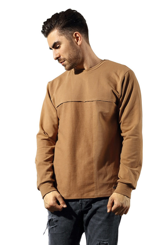 Pánská mikina Reviver F5609 Barva: Hnědá, Velikost: XL