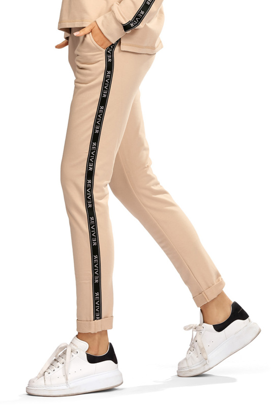 Dámské tepláky Reviver F9551 Barva: Béžová, Velikost: XL