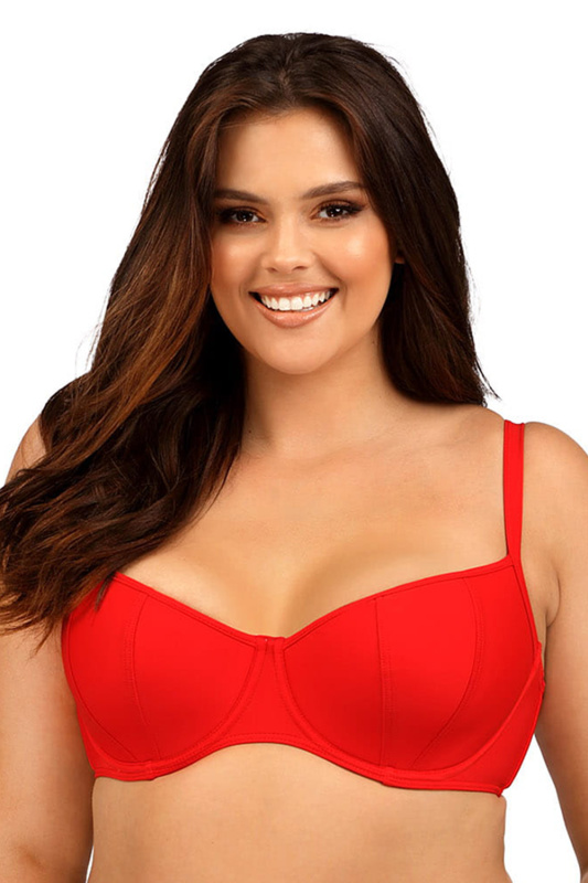 Vrchní díl plavek Lorin L2548/3 B Barva: Červená, Velikost: 95E