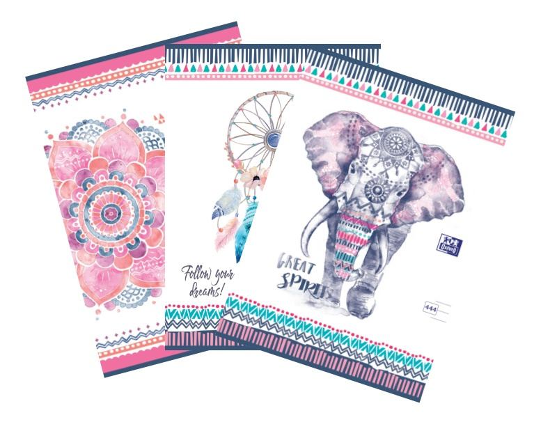 Oxford BOHO Školní sešit 444 linkovaný - 40 listů A4