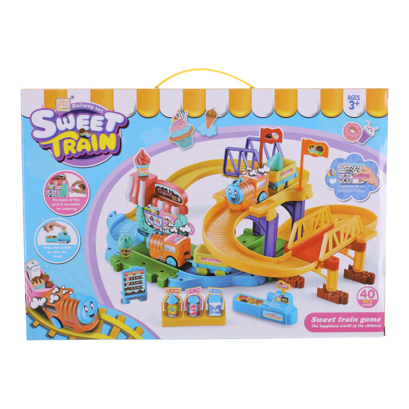 Barevná sada vláčků na baterie