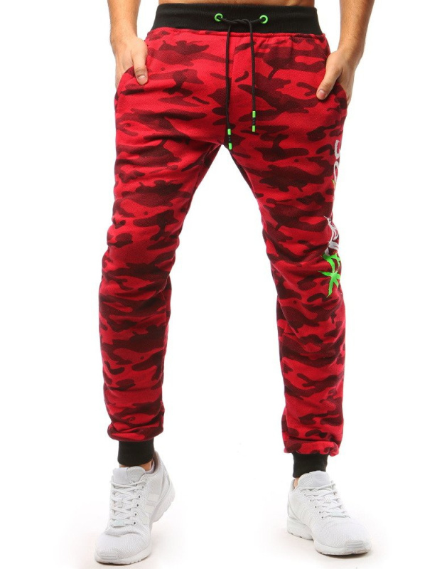 Pánské červené camo kalhoty Dstreet UX3514 XL