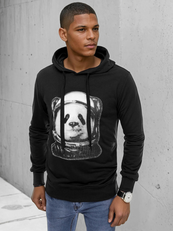 Černá pánská mikina Dstreet BX5130 Velikost: XL