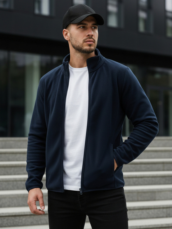 Pánská rozepínací mikina granátová