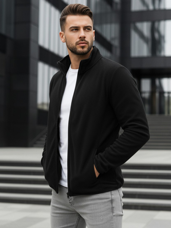 Pánská rozepínací mikina černá
