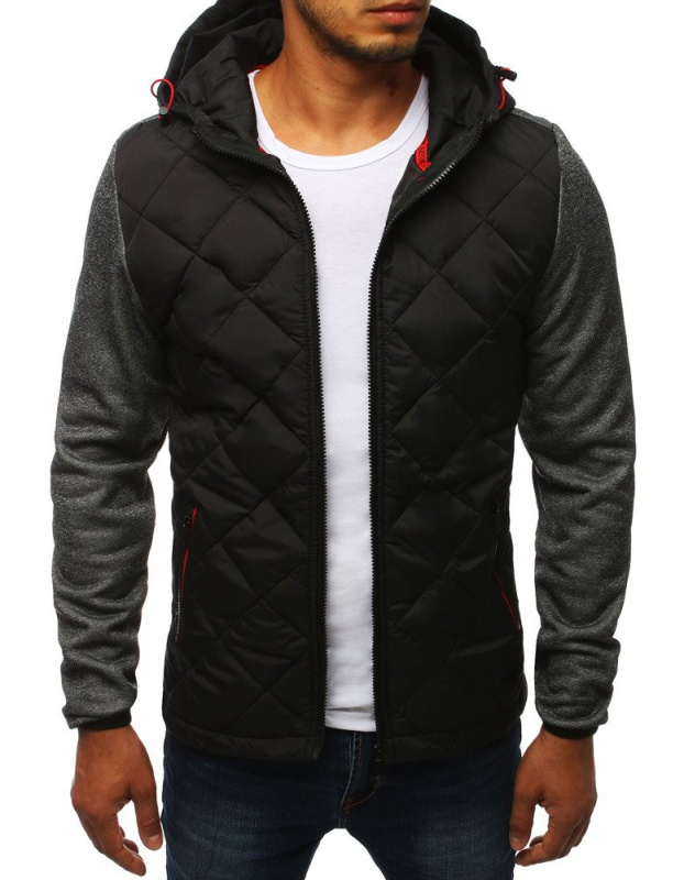 Pánská bunda přechodná šedá Dstreet TX2812 Barva: Šedá - tmavě, Velikost: M