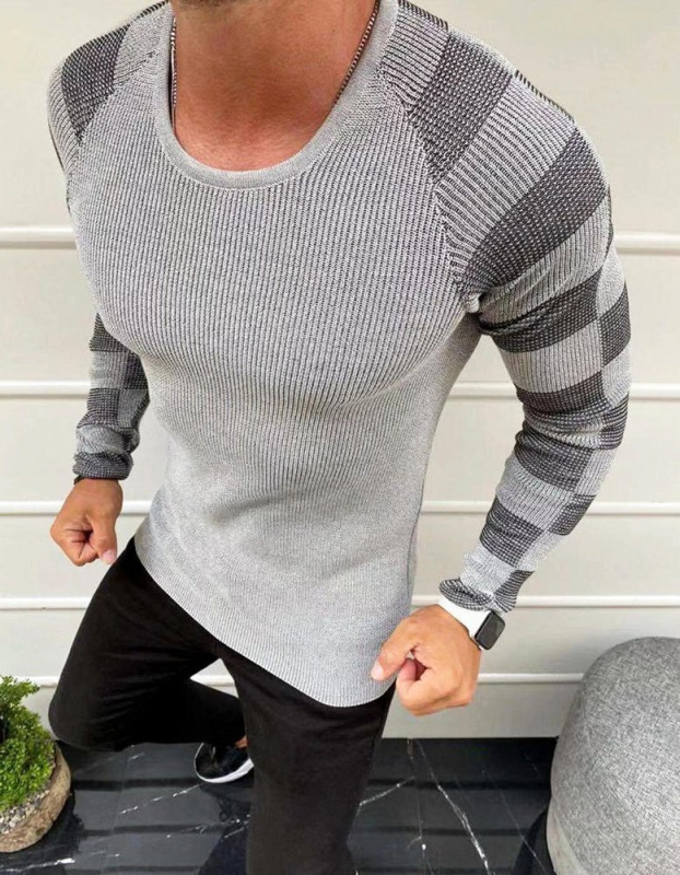 Pánský svetr přes hlavu ecru Dstreet WX1636 Barva: Bílá, Velikost: XL