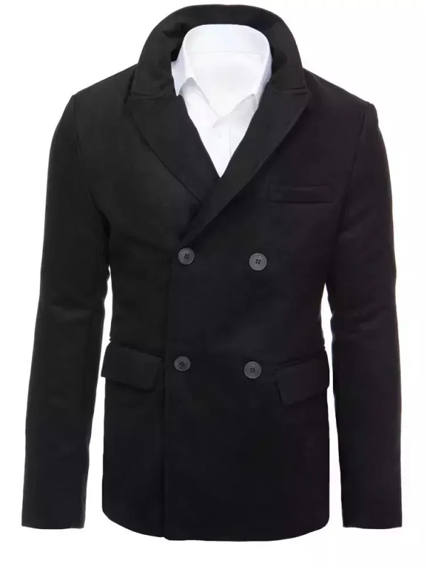 Pánský černý kabát Dstreet CX0433 L