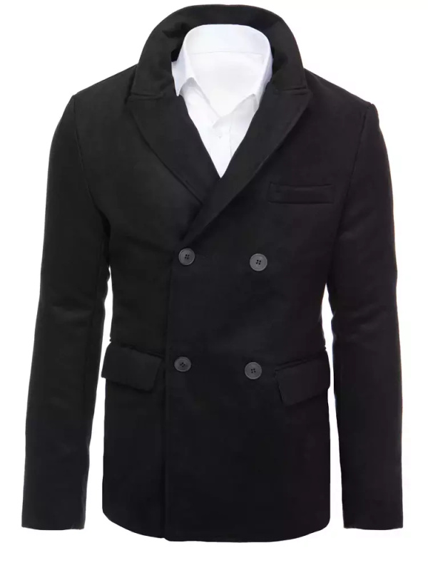 Pánský černý kabát Dstreet CX0433 L