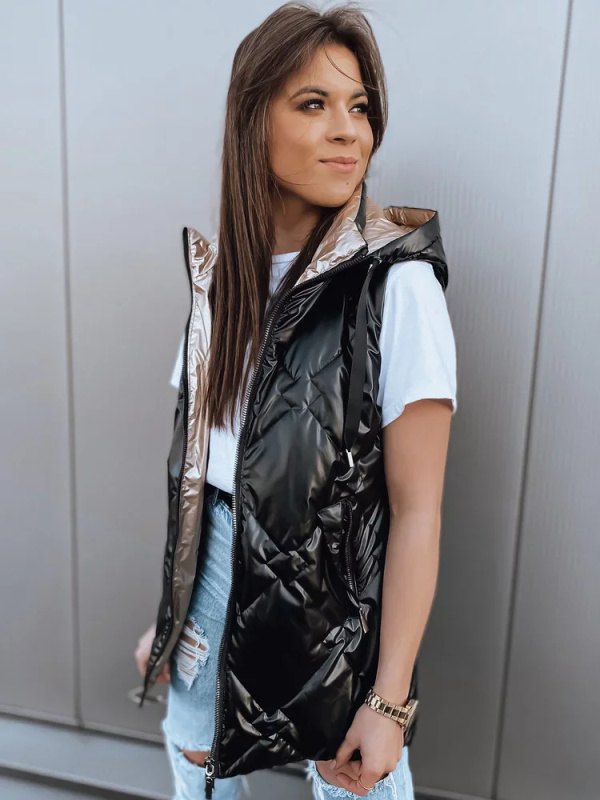Dámská vesta PAVON černá Dstreet TY2592 XL