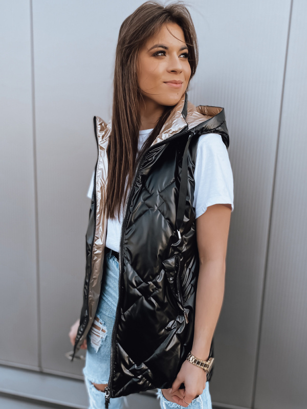 Dámská vesta PAVON černá Dstreet TY2592 XL