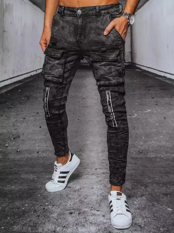 Pánské černé cargo kalhoty Dstreet UX3580 s32