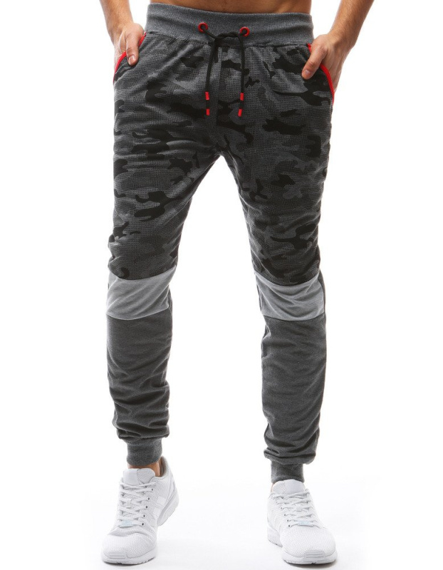 Pánské camo tepláky antracitové Dstreet UX3628 L