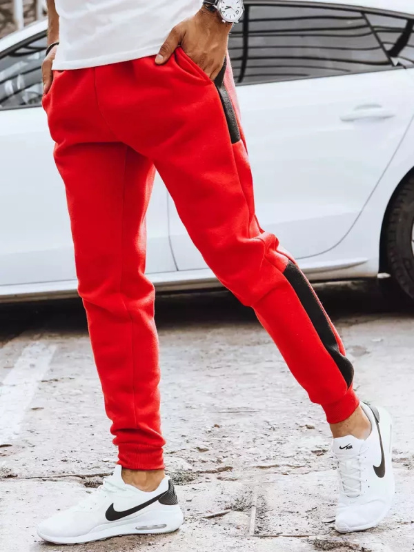 Červené pánské tepláky Dstreet UX3730 M