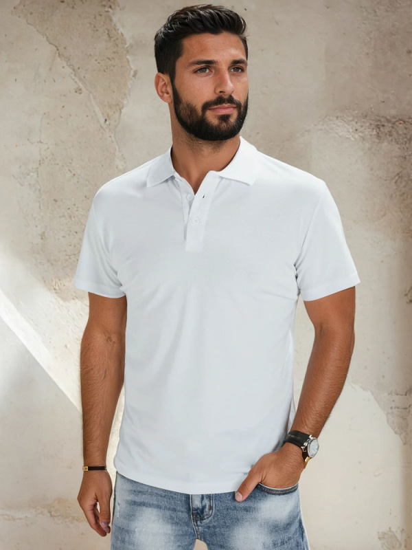 Pánské polo tričko tmavě šedé Dstreet PX0509 Barva: Bílá, Velikost: XXL