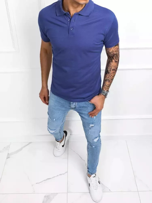 Pánské modré polo triko Dstreet PX0510 XXL