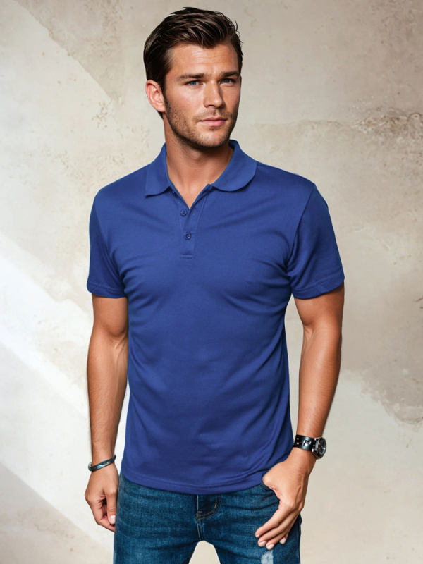 Pánské modré polo triko Dstreet PX0510 XXL