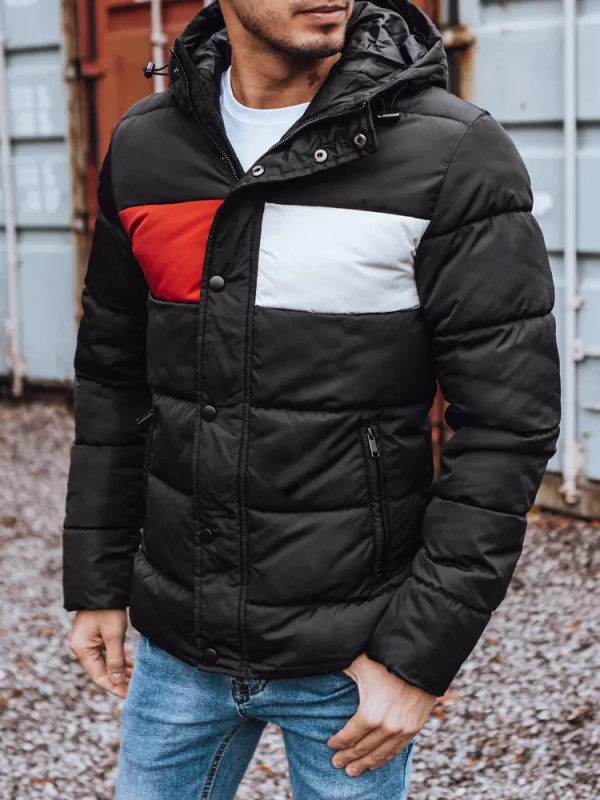 Pánská prošívaná zimní bunda, černá TX3474z XL