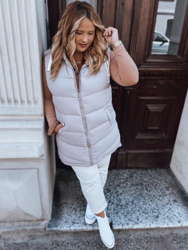Dámská vesta Dstreet TY2923 MIRELLI  šedofialová - BH Forever 7XL